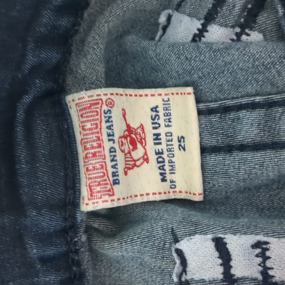 True Religion Blue Denim Jeans Size 25 - Picture 3 of 8